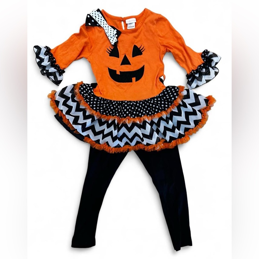 Youngland Orange and Black Halloween Pumpkin Costume